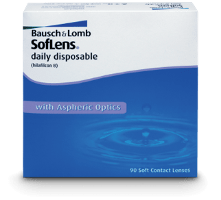 Box of Bausch + Lomb SofLens Daily Disposable Contact Lenses.