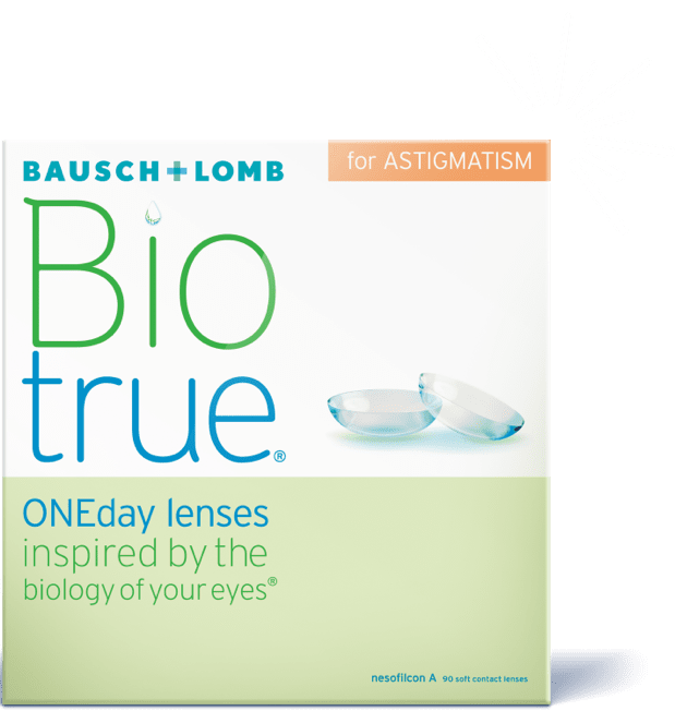 Box of Biotrue ONEday daily contact lenses for Astigmatism.