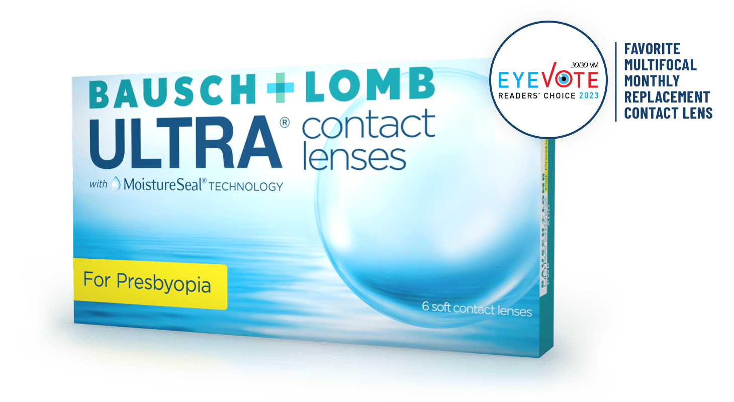 Box of ULTRA Monthly Contact Lenses for Presbyopia.
